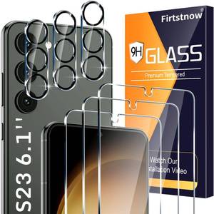 lot 16783 image: firtstnow 3 Pack Glass Screen Protector for Samsung Galaxy S23 6.1 inch  3 Pack Camera Lens Protector, 9H Tempered Glass, Fingerprint Unlock, HD Clear Case Friendly Anti-Scratch - Retail $8