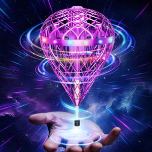 lot 16786 image: Flystars Flying Bouncing Toys, Next-Gen Pro 2025 Cosmic Globe Flying Orb Ball Motion-Control Hover Spinner with 3D Flips, Cool Birthday Toy for Kids 6 Boys Girls Teens (Purple-L) - Retail $38