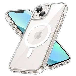 lot 16792 image: JETech Magnetic Case for iPhone 13 mini 5.4-Inch Compatible with MagSafe Wireless Charging, Shockproof Phone Bumper Cover, Anti-Scratch Clear Back (Clear) - Retail $10