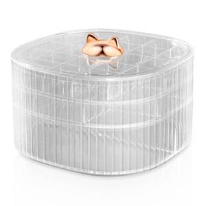 lot 16814 image: Sunkaioo Earring Organizer,Stackable 3-Layers Clear Jewelry Box with Lid,Stud Earring Organizer for Women Girls,Earring Box Display Holder for Earrings Ring Studs Bracelet Necklace Crafts (Clear) - Retail $16