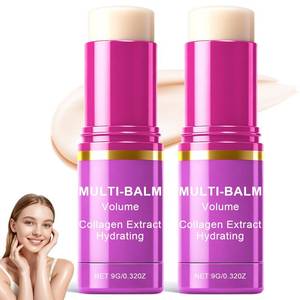 lot 16817 image: 2 PCS Multi Balm, Volume Multi Balm Stick, Collagen Moisturizing Stick for Face, Eyes, Neck, Lips, Hydrating And Firming Skin, For Most Skin Types,Purple - Retail $4,729