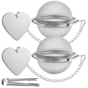 lot 16828 image: Tea Infuser for Loose Leaf Tea 2 Pack �� 2 304 Stainless Steel Tea Strainer Ball with Bonus Tea Scoop Clip �� Extra Fine Mesh, Rustproof, Easy to Clean �� DIKSEFN - Retail $10