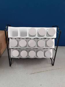 lot 16835 image: 15 Spice Jars and Spice Rack - Retail $0