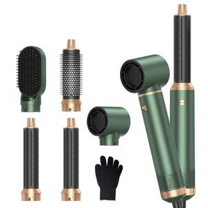 lot 16854 image: Hair Dryer Brush Set 5 in 1 Blow Dryer Brush, Upgrade Negative Ion Air Styler Curling Wrap Hair Styling Tools Air Curler, Hot Air Brush Curling Iron As A Gift for StraightCurlDrySmooth - Retail $50