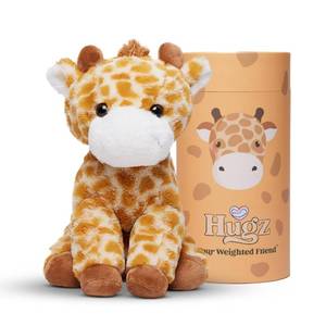 lot 16868 image: Hugz Official Weighted Stuffed Animal 3.8 lb for Adults and Kids - Premium Stuffed Plushie (Moose The Giraffe) - Retail $60