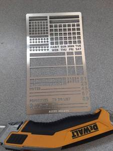 lot 16870 image: Planner DIY Stencil, Days of the Week, Habit, Notes - Retail $0