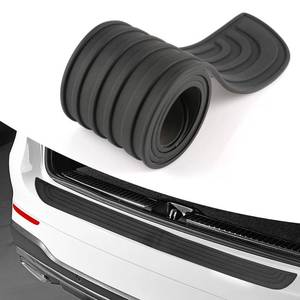 lot 16885 image: Car Rear Bumper Protector, 35inch x3.15inch Rear Bumper Protector, Car Rear Bumper Edge Guards, Trunk Anti-Collision Sticker, Rubber Anti-Scratch Automotive Exterior Accessories (Black) - Retail $10