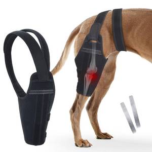 lot 16908 image: GoGoPaw Dog Knee Brace��Adjustable Support Brace for Torn Acl Hind Legs with 2 Stabilizer Support to Reduces Pain, Ligament Injuries & Luxating Patella for Small Medium Large Dogs (Left Leg, M) - Retail $50