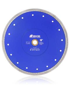 lot 16910 image: SHDIATOOL 10 Inch Diamond Saw Blade Cutting Disc for Porcelain Tile Ceramic Granite Marble Brick - Retail $36