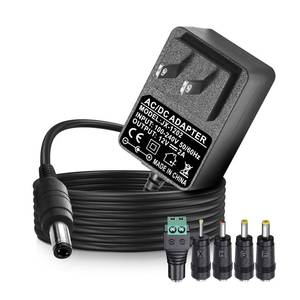 lot 16915 image: 12V 2A AC Adapter Charger with 8 Tips, acdc Adapter 100-240v, 5060hz 12 Volts 2000mA DC in 12V Power Supply Cord for Seagate & WD My Book WD LED Strip Light, CCTV Camera,Router, DC 12V 1.5A 1a Cable - Retail $10