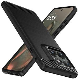 lot 16935 image: for Motorola Edge 2025 Case Shock-Absorption Flexible TPU Rubber Protective Cover for Motorola Moto Edge 2025 Phone Case(Black) - Retail $7