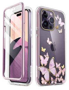 lot 16941 image: i-Blason Glitter Case for iPhone 14 Pro (6.1 Inch) Mobile Phone Case 360 Degree Case Bumper Protective Cover Cosmo with Screen Protector 2022 Edition (Purplefly) - Retail $22