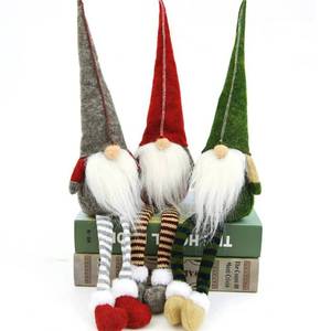 lot 16961 image: BWFY 3pcs New Christmas Decoration Long Legs Rudolph Doll Christmas Children Gift Hotel mall Window Decoration - Retail $15