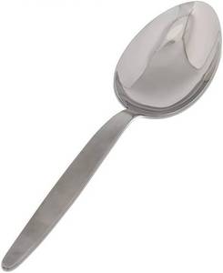 lot 16971 image: BNAZIND Chef Kunz Spoon  9 inch 2.5 Tbsp1810 Stainless Steel Silver Serving Spoons  Sauce, Basting, Quenelle, Plating, Cooking Chef Spoon, Dishwasher Safe - Retail $16