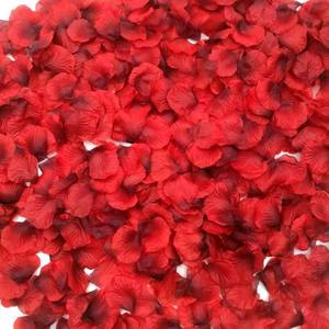 lot 16972 image: CODE FLORIST  Dark-Red Silk Rose Petals for Romantic Night,Wedding,Proposal Anniversary Flower Decorations - Retail $8