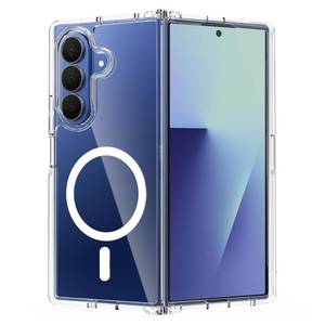 lot 16978 image: WILLONE for Samsung Galaxy Z Fold 7 Case Magnetic Clear, Anti Yellowing, Shockproof, Compatible with Wireless Charging, Transparent - Retail $12