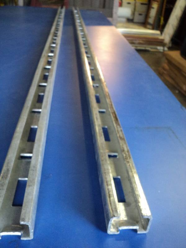 lot 3518 image: (2) CT lot steel C channel rails 2 X 12 X 88