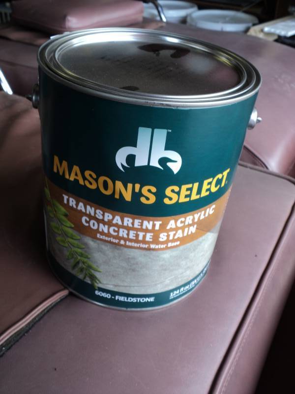 lot 1999 image: (1) gallon Masons Select Transparent Acrylic Stain, 6060 Fieldstone