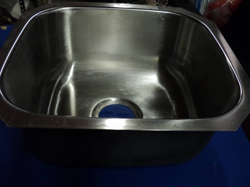 lot 3540 image: Steel handwashing sink with hardware bag