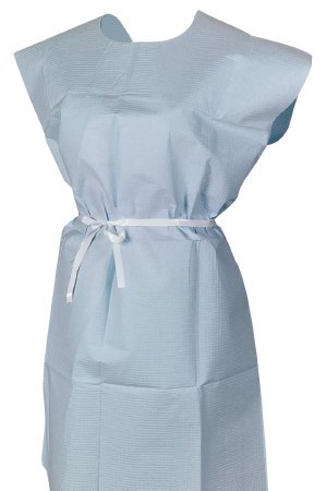 lot 3549 image: (1) case McKesson Exam Gown, 18-10847, Tissue. Poly, 30 x 42, blue, 50 per case