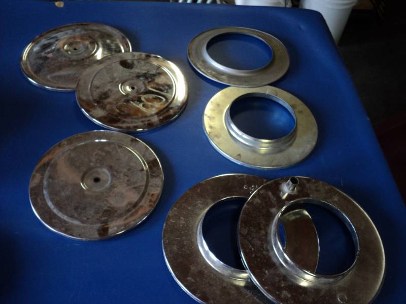 lot 3598 image: (7) ct. lot metal cover plates, assorted sizes and styles
