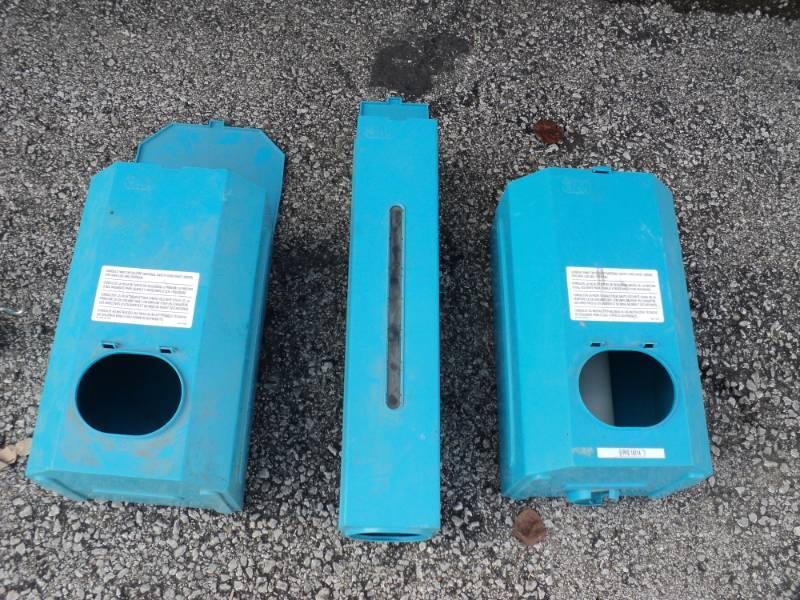 lot 3602 image: (4) ct. lot 3M paint Rack supply rack and bins, wall mount, used, hardware not included