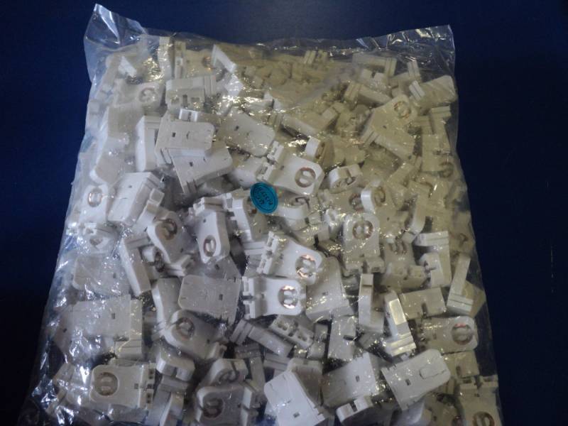lot 3620 image: (1) bag of (100) replacement light fixture ends for fluorescent tube lighting HH660W 600V