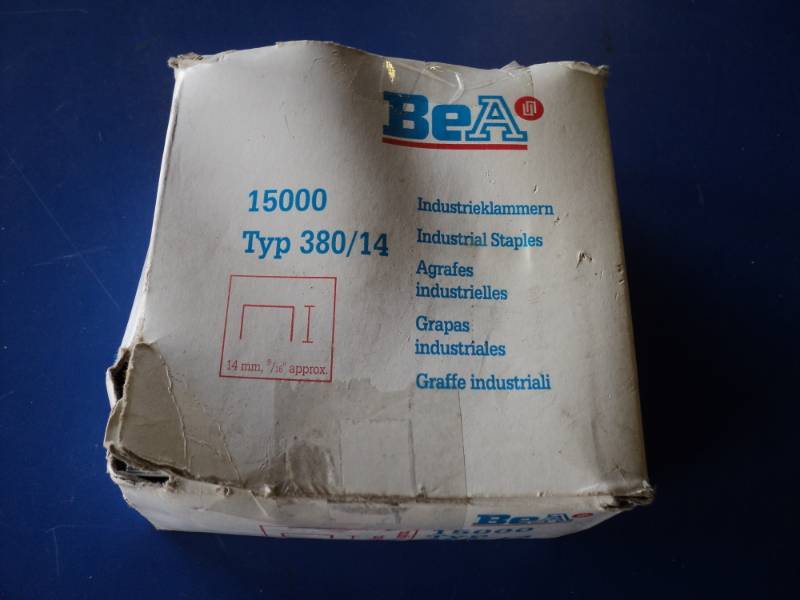 lot 3681 image: (1) box BeA 15000 Typ 38014 Industrial Staples