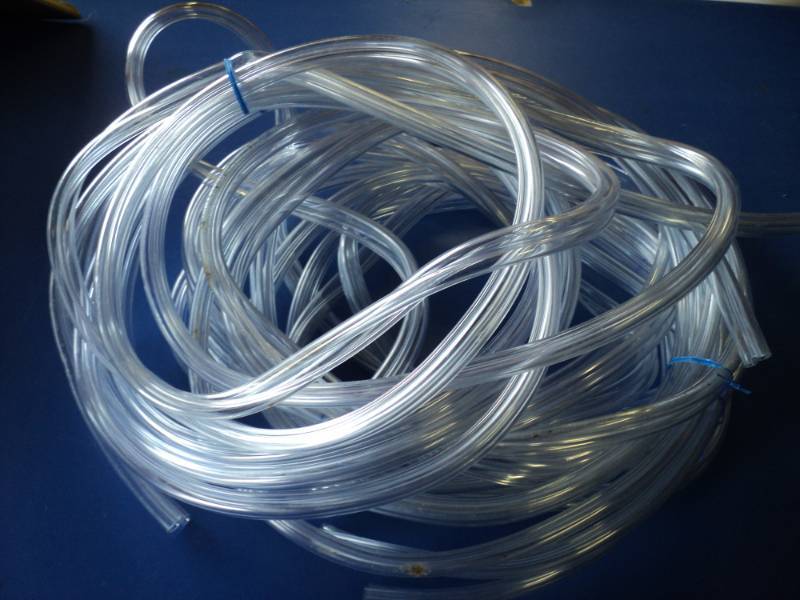 lot 3690 image: (6) ct. lot lengths clear tubing, approx. 9-12 x 14 diameter