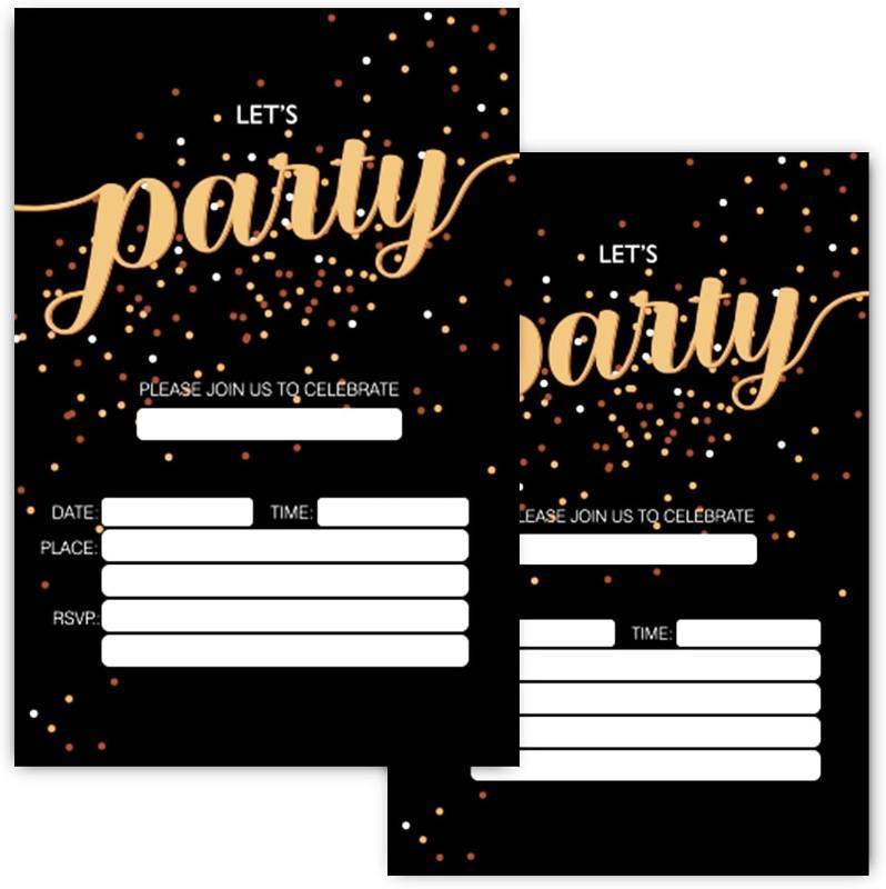 lot 56683 image: Lets Party Birthday Invitation for Girl Boys, Teens Kids Birthday Party Supplies, 30 Cards With 30 Envelopes