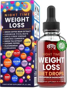 lot 56831 image: Night Time Weight Loss Diet Drops - Appetite Control, Fat Burner, Metabolism Booster - Apple Cider Vinegar - Cinnamon - Cayenne Pepper