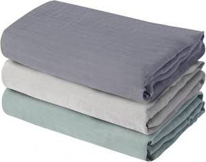 lot 56986 image: Muslin Swaddle Blankets, 3 Pack Nursery Wrap Receiving Blankets for Baby Boys and Girls, Soft Breathable Gift for Newborn