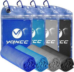 lot 64562 image: YQXCC Cooling Towels  4 Pack 40x12  Cool for Neck  Microfiber Soft Breathable Chilly  for Sports, Yoga, Golf, Gym, Camping, Running, Workout & More Activities