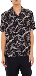 lot 64590 image: Forever 21 Mens Leaf Print Short-Sleeve Shirt