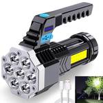 NEW Small Flash Light LED w/Battery Indicator 100,000 Lm Rechargeable Flashlight