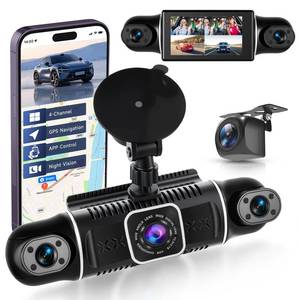 4 Channel Dash Cam Front and Rear Inside 360Â° Dash Camera for Cars 4 Channel Dash Cam Front and Rear Inside,IPS 4K/2K Dash Camera WiFi APP,G-Sensor 24/7 Parking Mode,170Â° Loop Recording - Retail: $70