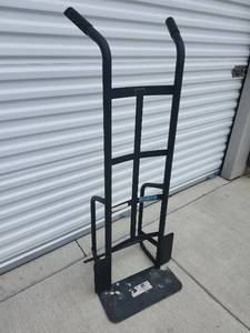 lot 105 image: Black Steel Hand Truck Dolly - NEEDS TIRES