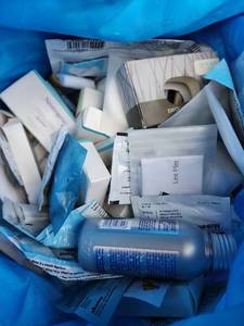 lot 133 image: Travel Size Toiletries with Floral Tote Bag
