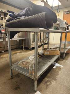 lot 15514 image: Advance Tabco Commercial Stainless Steel Prep Table