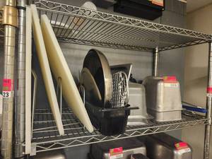 lot 15518 image: Restaurant Equipment Including Thermal Coffee Carafes, Cutting Boards, Storage Bins, and More