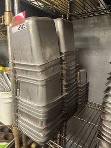 lot 15522 image: Bulk Lot of Commercial Stainless Steel Steam Table Pans