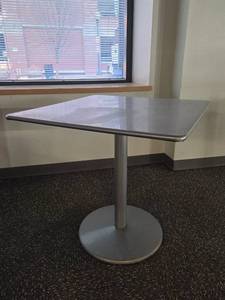 lot 15560 image: Modern Stainless Steel Cafe Table