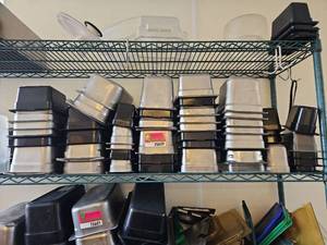 lot 15600 image: Bulk Lot of Commercial Food Storage ContainersPans