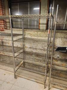 lot 15632 image: Chrome Wire Metro Shelving Unit
