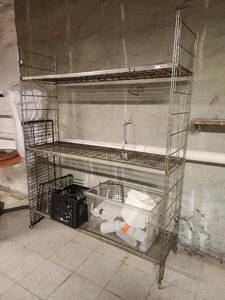 lot 15645 image: Commercial Chrome Wire Shelving Unit - CONTENTS INCLUDED
