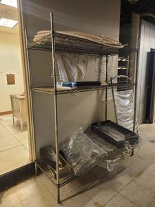 lot 15650 image: Commercial Wire Storage Rack System
