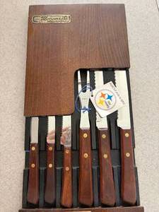 lot 1023 image: Forgecraft Kitchen Block Knife Set-- K
