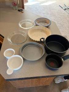 lot 1029 image: (10) Pans, Pie Plates W Dutch Oven-- K