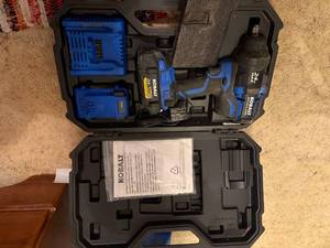 lot 1080 image: Kobalt Brushless Impact 24v Max w Battery & Charger in Case-- BR2