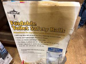 lot 1237 image: Foldable Toilet Safety Rails-- ShopEW